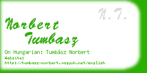 norbert tumbasz business card