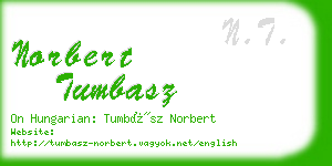 norbert tumbasz business card